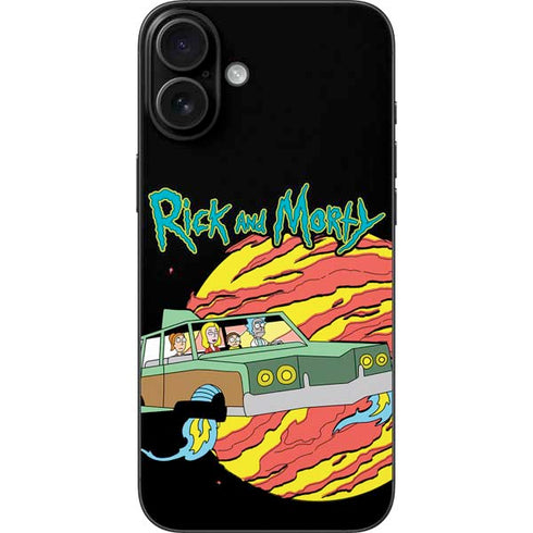 Adult Swim Rick and Morty Family Wagon iPhone 16 Plus Skin