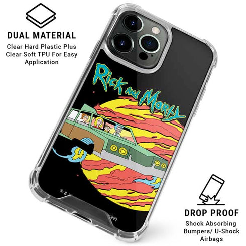 Adult Swim Rick and Morty Family Wagon iPhone 16 Pro Clear Case