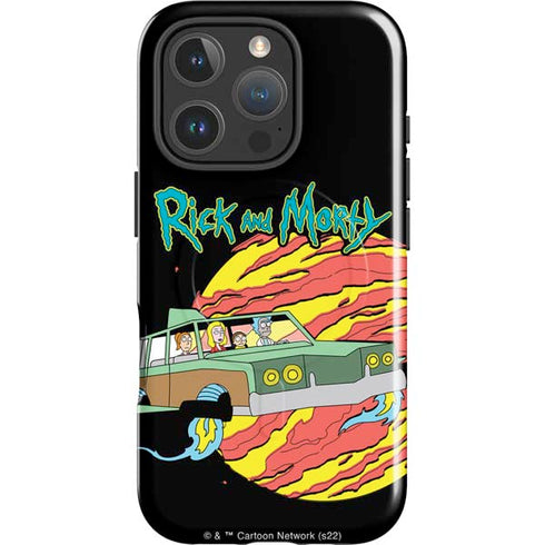 Adult Swim Rick and Morty Family Wagon iPhone 16 Pro Magsafe Impact Case