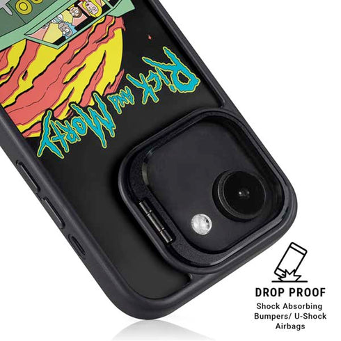 Adult Swim Rick and Morty Family Wagon iPhone 16e Kickstand Case