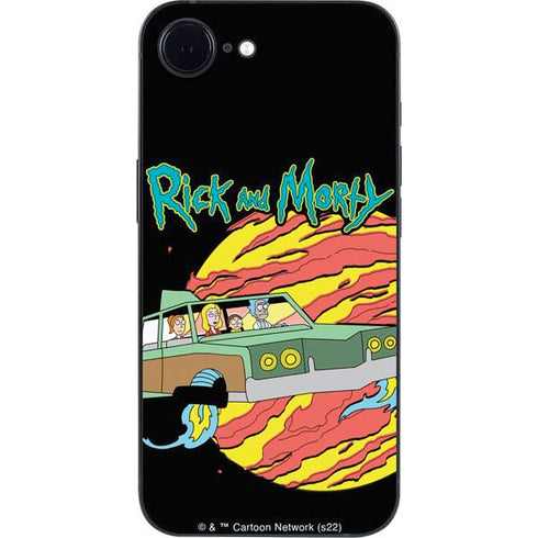 Adult Swim Rick and Morty Family Wagon iPhone 16e Skin