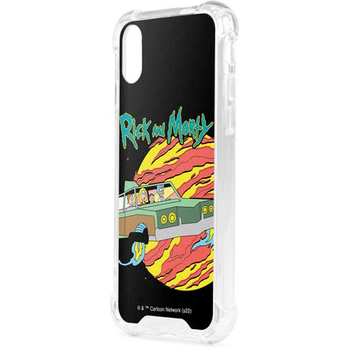 Adult Swim Rick and Morty Family Wagon iPhone XS Clear Case