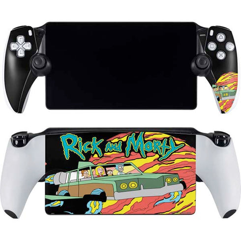 Adult Swim Rick and Morty Family Wagon PlayStation Portal Remote Player Skin