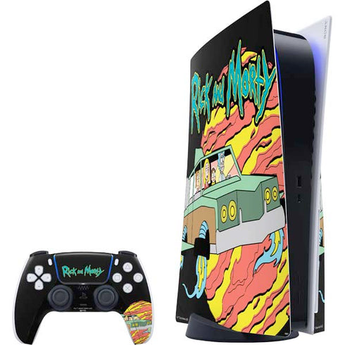 Adult Swim Rick and Morty Family Wagon PlayStation PS5 Skins