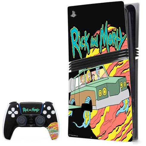 Adult Swim Rick and Morty Family Wagon PlayStation PS5 Skins