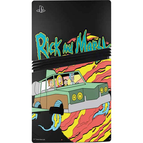 Adult Swim Rick and Morty Family Wagon PS5 Pro Console Skin