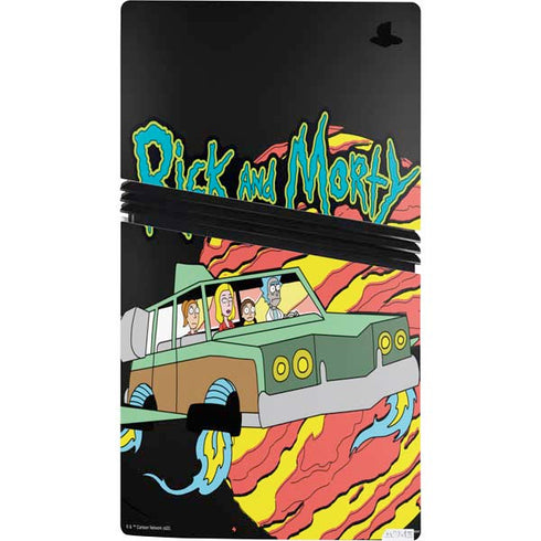 Adult Swim Rick and Morty Family Wagon PS5 Pro Console Skin