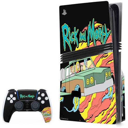 Adult Swim Rick and Morty Family Wagon PlayStation PS5 Skins