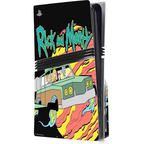 Adult Swim Rick and Morty Family Wagon PS5 Pro Disk Console Skin