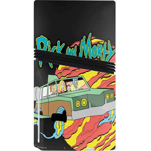 Adult Swim Rick and Morty Family Wagon PS5 Pro Disk Console Skin