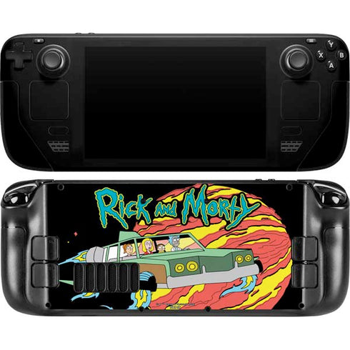 Adult Swim Rick and Morty Family Wagon Steam Deck Handheld Gaming Computer OLED Skin