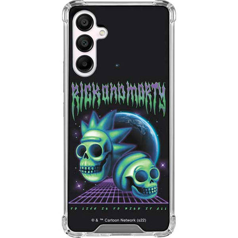 Adult Swim Rick and Morty Neon Skulls Galaxy A16 5G Clear Case