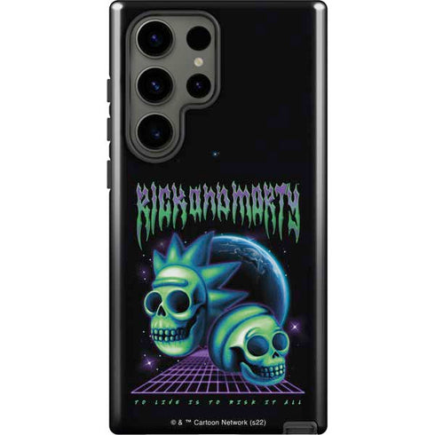 Adult Swim Rick and Morty Neon Skulls Galaxy S23 Ultra Pro Case