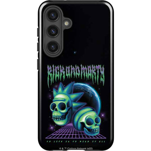 Adult Swim Rick and Morty Neon Skulls Galaxy S25 Impact Case