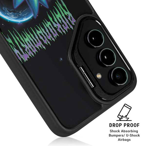 Adult Swim Rick and Morty Neon Skulls Galaxy S25 Kickstand Case