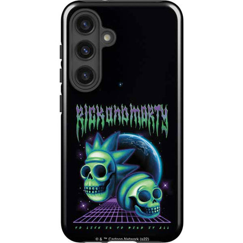 Adult Swim Rick and Morty Neon Skulls Galaxy S25 Plus Impact Case