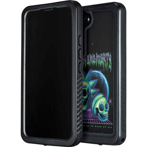 Adult Swim Rick and Morty Neon Skulls Galaxy S24 Plus Waterproof Case