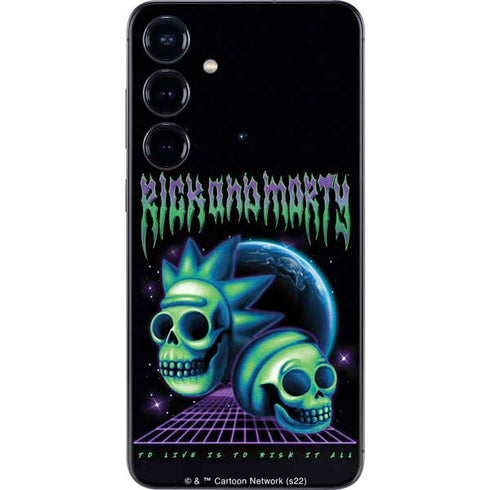 Adult Swim Rick and Morty Neon Skulls Galaxy S24 Skin