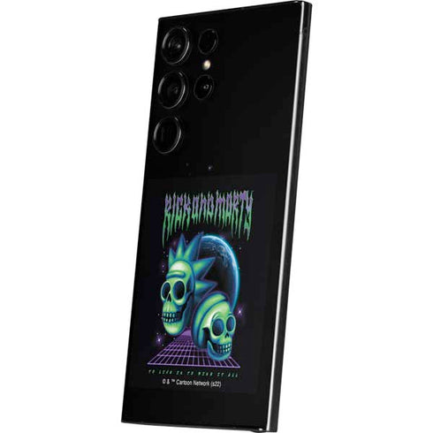 Adult Swim Rick and Morty Neon Skulls Galaxy S24 Ultra Skin