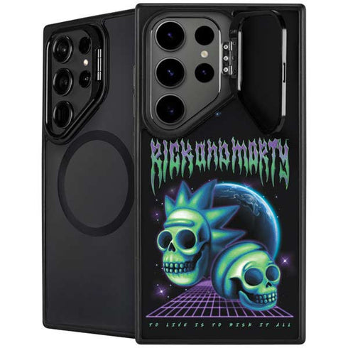 Adult Swim Rick and Morty Neon Skulls Galaxy S26 Ultra Kickstand Case