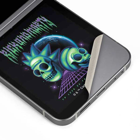 Adult Swim Rick and Morty Neon Skulls Galaxy Z Flip6 Skin