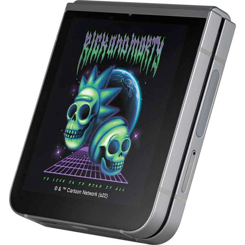 Adult Swim Rick and Morty Neon Skulls Galaxy Z Flip6 Skin