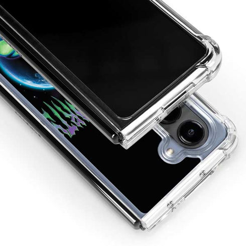 Adult Swim Rick and Morty Neon Skulls Galaxy Z Fold5 5G Clear Case