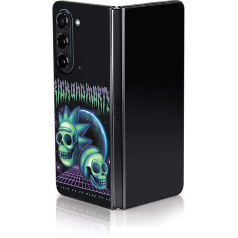 Adult Swim Rick and Morty Neon Skulls Galaxy Z Fold5 5G Skin