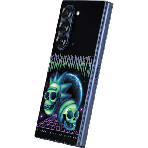 Adult Swim Rick and Morty Neon Skulls Galaxy Z Fold6 Skin