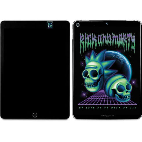 Adult Swim Rick and Morty Neon Skulls iPad Skins
