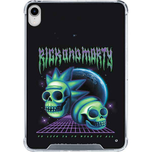 Adult Swim Rick and Morty Neon Skulls iPad 11th Gen (2025) Clear Case
