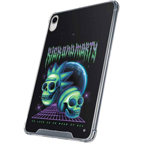 Adult Swim Rick and Morty Neon Skulls iPad 11th Gen (2025) Clear Case