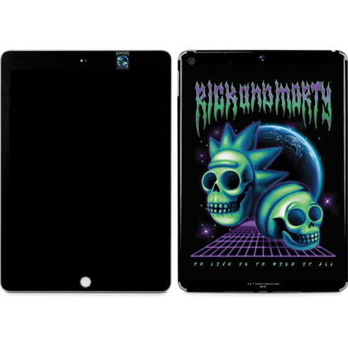 Adult Swim Rick and Morty Neon Skulls Apple iPad Skin