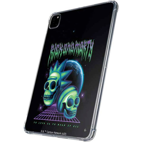 Adult Swim Rick and Morty Neon Skulls iPad Pro 11in (2024) Clear Case