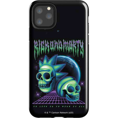 Adult Swim Rick and Morty Neon Skulls iPhone Cases