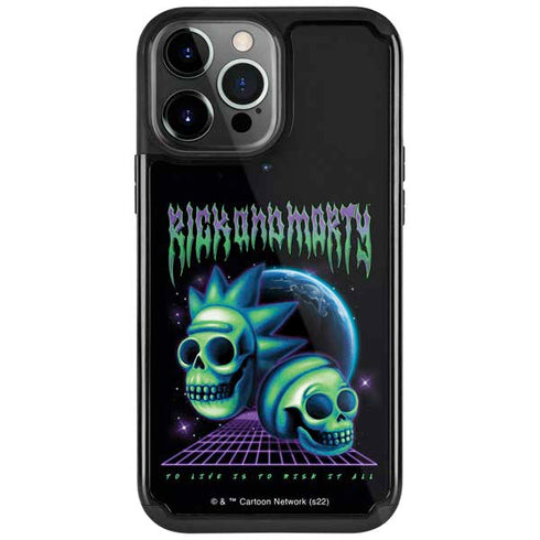Adult Swim Rick and Morty Neon Skulls iPhone Cases