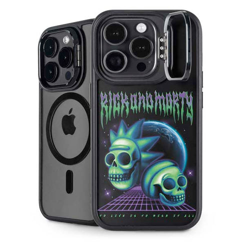 Adult Swim Rick and Morty Neon Skulls iPhone Cases