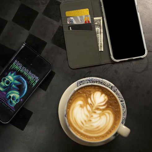 Adult Swim Rick and Morty Neon Skulls iPhone 15 Pro Folio Case