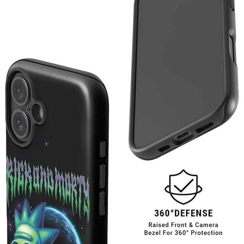Adult Swim Rick and Morty Neon Skulls iPhone 16 Magsafe Impact Case