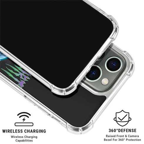 Adult Swim Rick and Morty Neon Skulls iPhone 16 Pro Max Clear Case