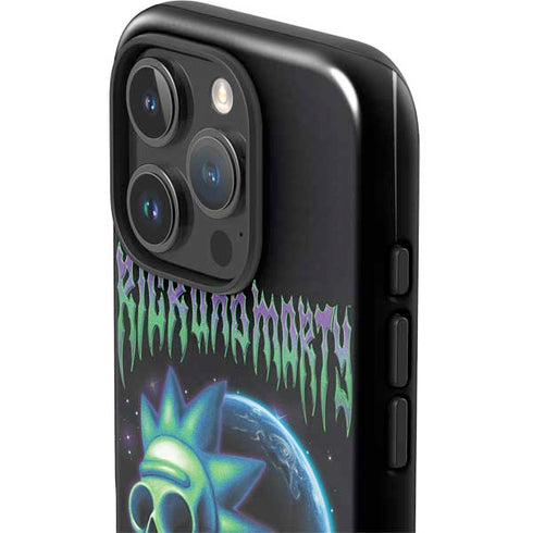 Adult Swim Rick and Morty Neon Skulls iPhone 16 Pro Max Impact Case