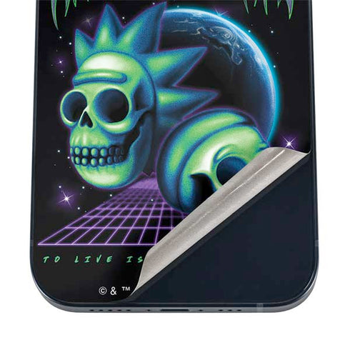 Adult Swim Rick and Morty Neon Skulls iPhone 16 Skin