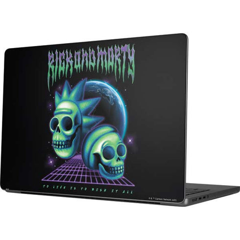 Adult Swim Rick and Morty Neon Skulls Apple MacBook Pro 14-inch Skin