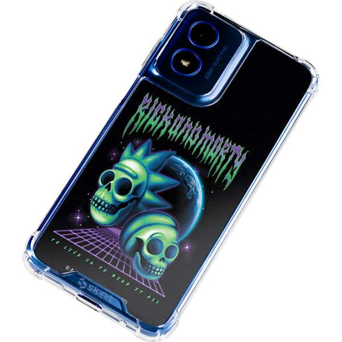 Adult Swim Rick and Morty Neon Skulls Moto G Play 4G (2024) Clear Case