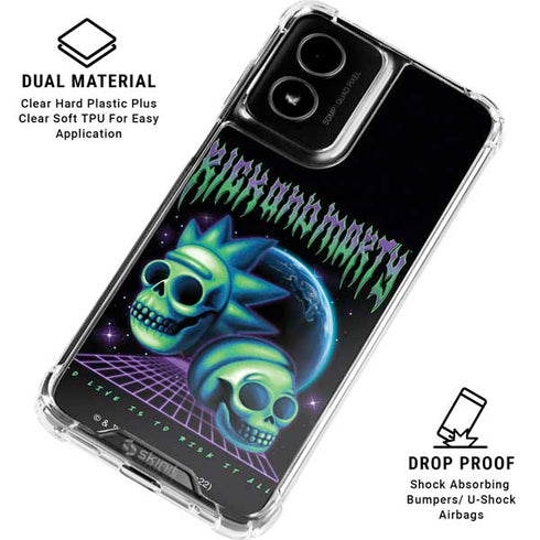 Adult Swim Rick and Morty Neon Skulls Moto G Power 5G (2024) Clear Case