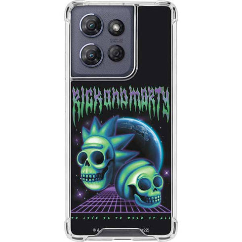 Adult Swim Rick and Morty Neon Skulls Moto G Power 5G (2025) Clear Case