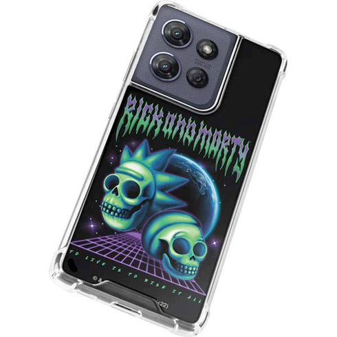 Adult Swim Rick and Morty Neon Skulls Moto G Stylus 5G (2025) Clear Case