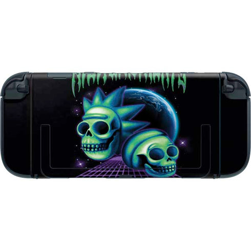 Adult Swim Rick and Morty Neon Skulls Nintendo Switch 2 (2025) with Joy-Con Skin