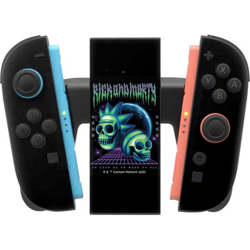 Adult Swim Rick and Morty Neon Skulls Nintendo Switch 2 (2025) Joy-Con Controller Skin