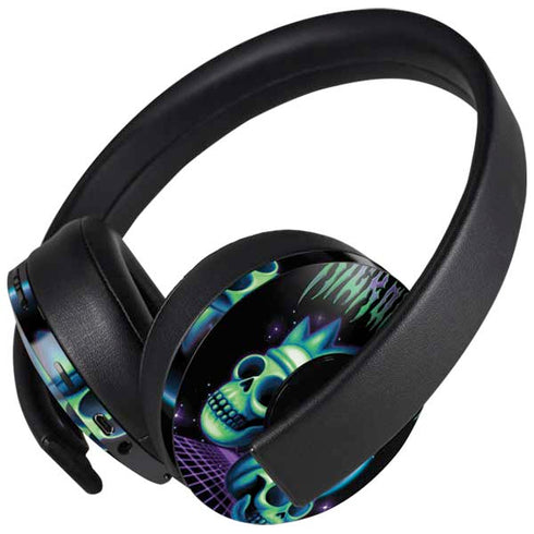 Adult Swim Rick and Morty Neon Skulls PlayStation 4 Gold Wireless Headset Skin